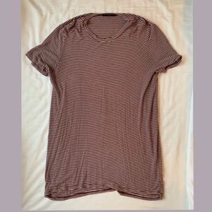 Brandy Melville striped T-shirt dress in red